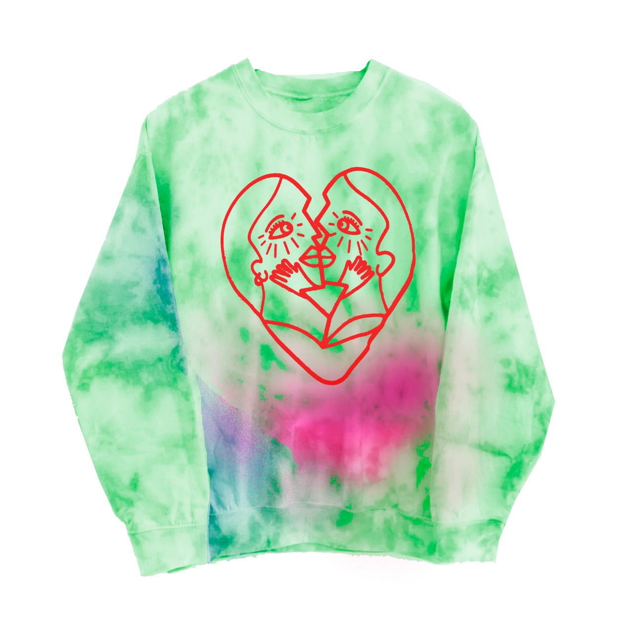 Sudadera Tye Die Con Gorro - Esteman Corazón