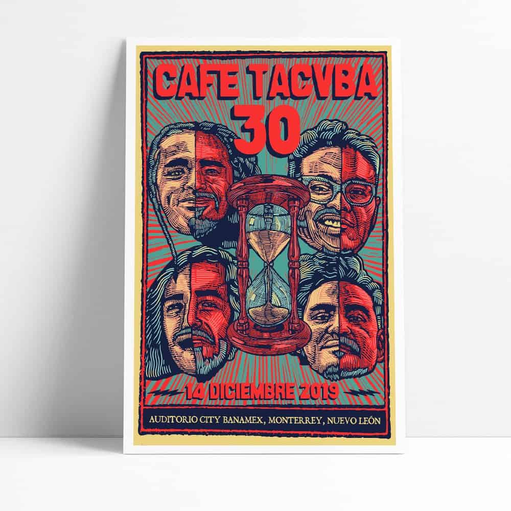 Serigrafía - 30 Café Tacvba (Monterrey)